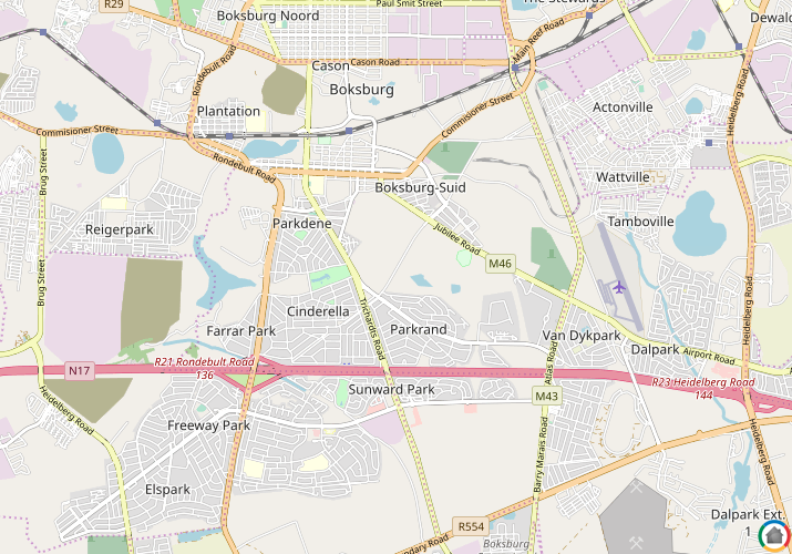Map location of Parkrand